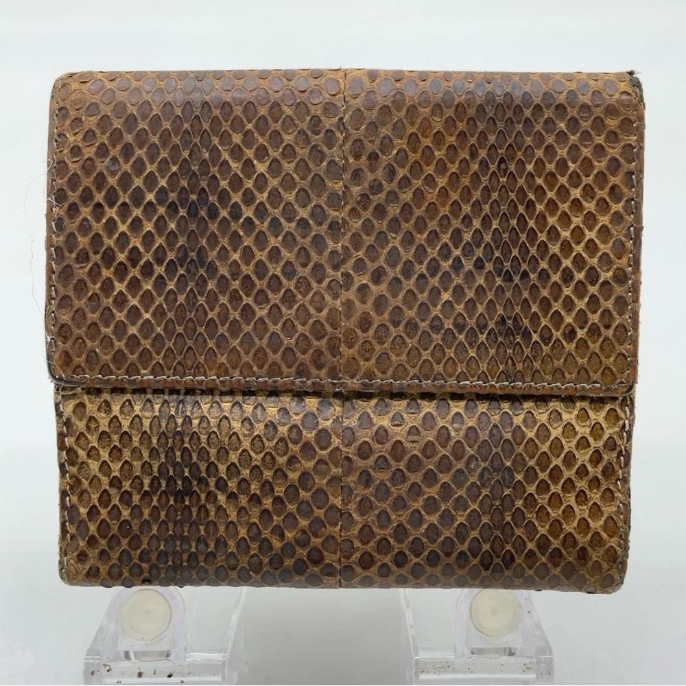 Auth Gucci 035.0959.2131 Python Jackie Bifold Bro… - image 3